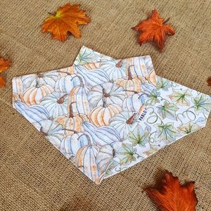š¶ 3 for $15 * Pablo Reversible Pumkin Fall Autumn Leafs Cotton Dog Bandana